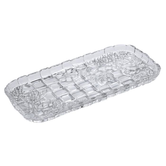 1Pc élégant plat de fruits créatif récipient alimentaire plateau de en verre pour cadeau MENAGERE - SERVICE COMPLET DE COUVERTS