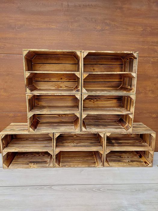 Etagère Murale En Métal Noir Avec 5 Patères Et 3 Caisses En Bois L 100 Cm