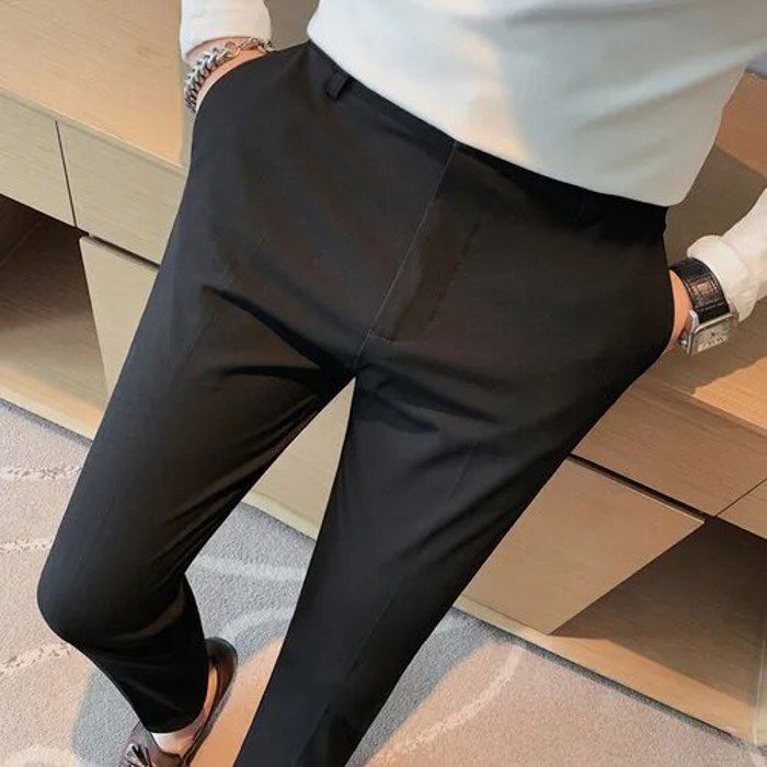 Pantalon Homme En Velours Droit/slim - Couleur Unie - Toutes Saisons - Neuf Avec étiquettes