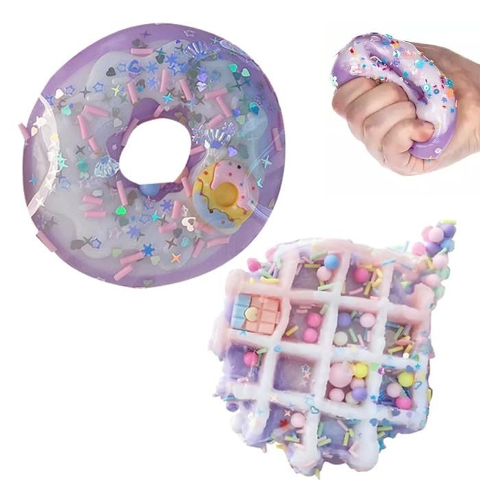 Heyumybit – 6 Jouets Anti-stress Biscuit + Pattes De Chat, TPR Tout Doux, Décompresser N’importe Où