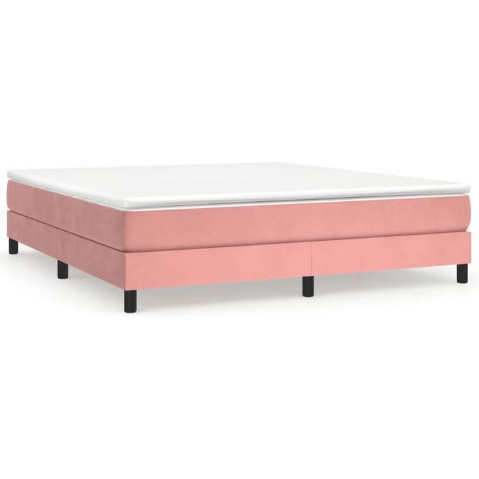 Lit 2 places - Cadre de lit/Lit Double Prix Bas - rose 160x200 cm velours @83761