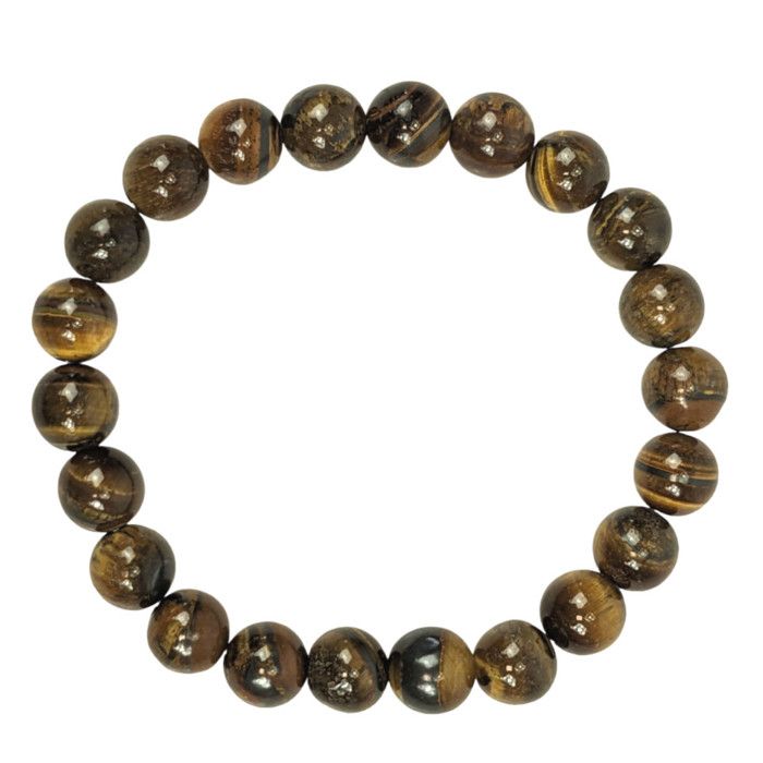 Bracelet Oeil de Tigre Boules 8mm