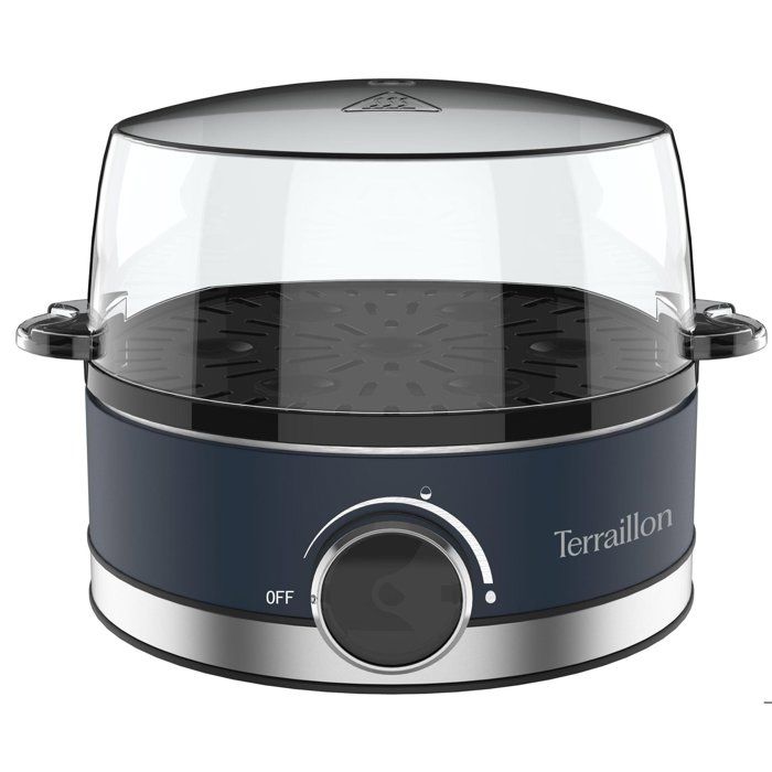 Cuiseur à oeuf électrique TERRAILLON NEW MOON Capacité 7 oeufs Minuteur intégré Corps Inox peint