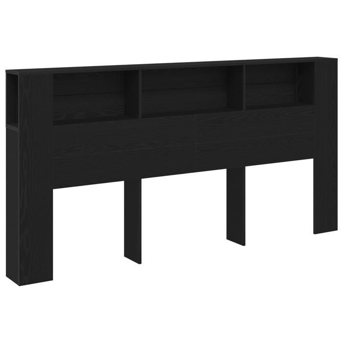 PROMOTION Buffet de tête Chêne noir 200x18 5x104 5 cm 86321 - BestMeuble