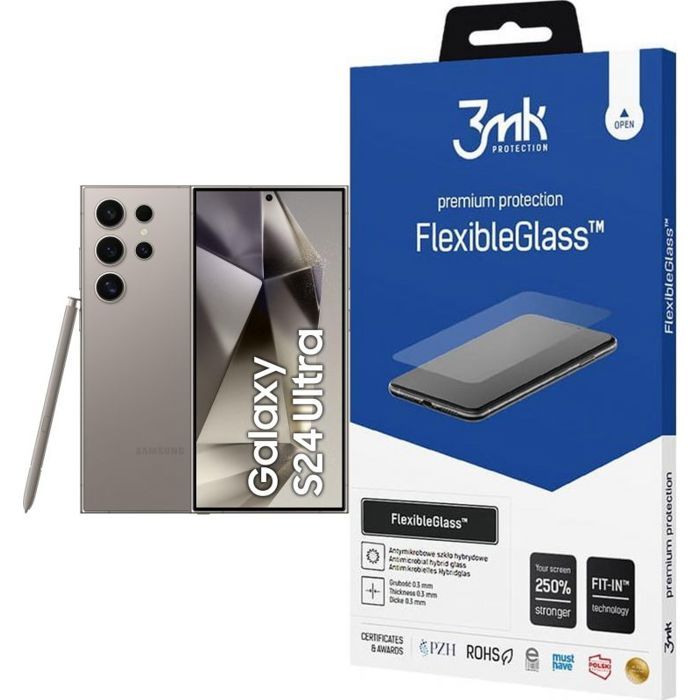 Smartphone Samsung Galaxy S24 Ultra 5G Smartphone 12 Go Gris (SM-S928BZTGEUE) + Verre Flexible