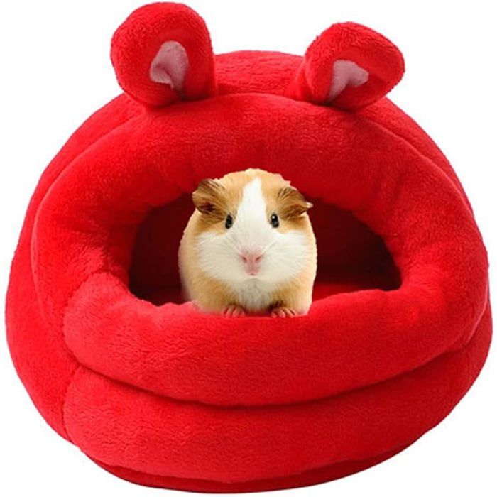 Comparer les prix de Maison pour Cochon Inde Lit Chaud Douillet pour Hamster Doux et Confortable Lit pour Petits Animaux Ours rouge 20*20cm CORBEILLE