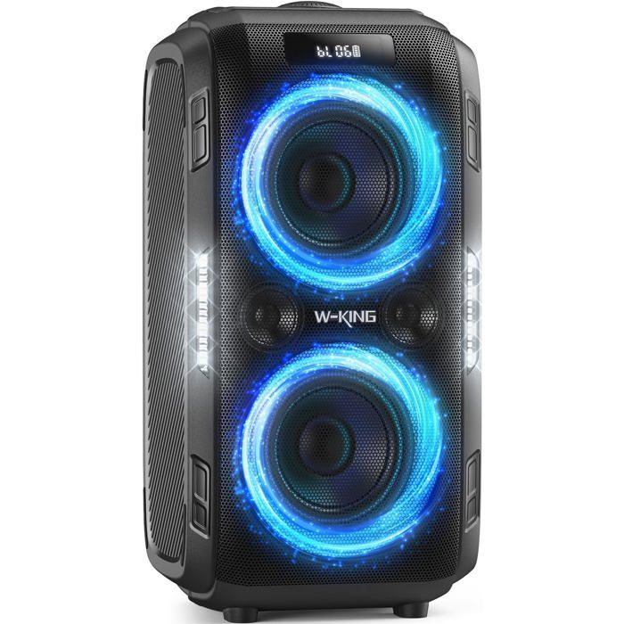 Enceinte Bluetooth - W-KING - T9 PRO - 270W - Batterie amovible - IPX5