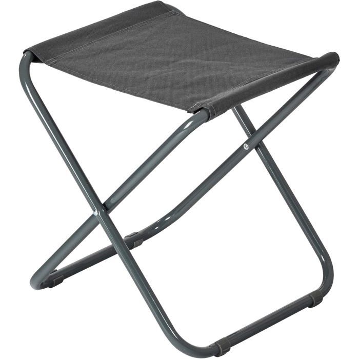 Tabouret pliant - Gris - Lot de 1 - Tabouret de camping en toile pour adultes petit portable léger siège de jardin pliable