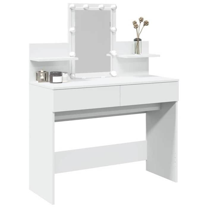 Black Week Coiffeuse à LED/table de maquillage - BURKE - 1 PERSONNE - blanc 100x40x130 cm CC617 Black Week Coiffeuse à LED/table de maquillage - BURKE - 1 PERSONNE - blanc 100x40x130 cm CC617