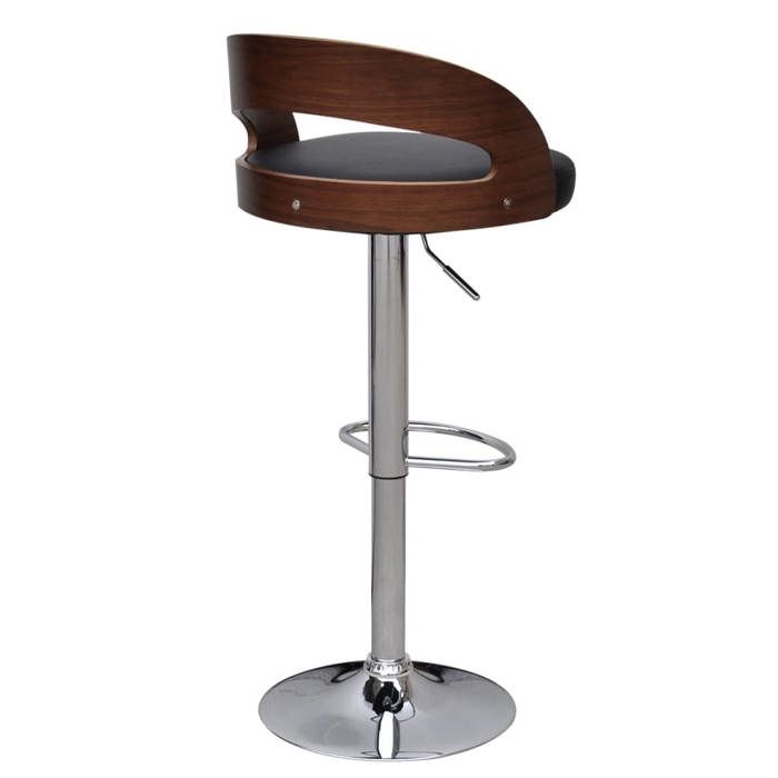 Lot de 2 Chaises haute Noir - Montage simple - SHIELDPRO® Tabourets de bar Scandinave pour Cuisine Café bois courbé 5080410