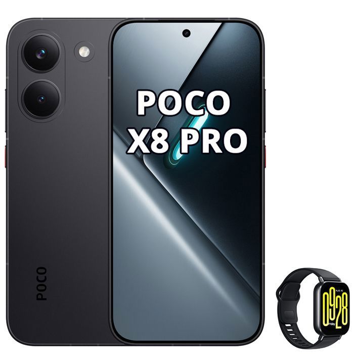 Smartphone POCO X8 Pro 8 Go RAM ROM Écran AMOLED 659 pouces & Redmi Watch 5 Active