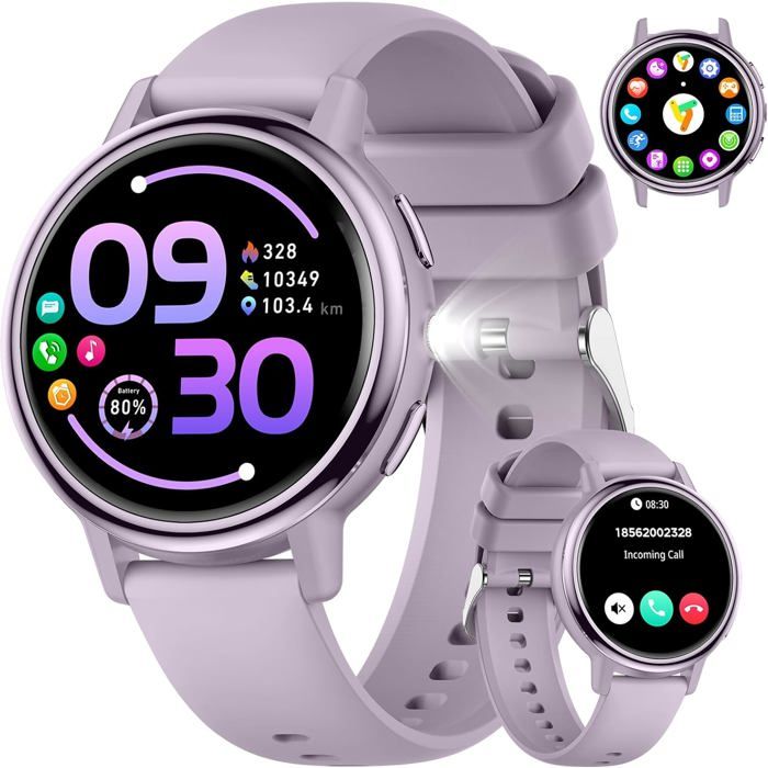 Montre Connectée Femme 120+Mode Sportif 1 26 Amoled Smartwatch Femme Avec Appels Bluetooth Ip68 Étanche Fitness Smart Wa[MB724]