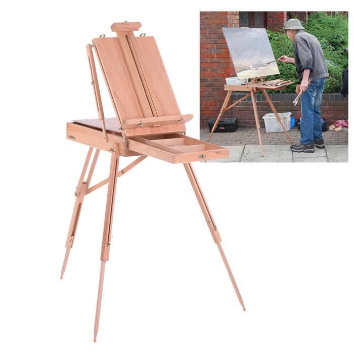 Pro Pliable Chevalet De Peinture Croquis Dessin Boite Trepied En Hetre Rouge Pour Studio D Artiste Achat Vente Chevalet De Peintre Pro Pliable Chevalet De Cdiscount