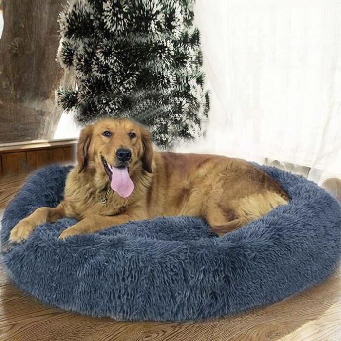 Comparer les prix de AMORUS Panier pour Chien, Lit pour Chat, Lit Moelleux Rond Pour Chat Et Chien Extra Large Lavable Avec Coussin, 100x100cm Gris