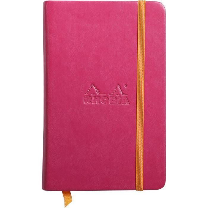 RHODIA Carnet piqûre textile RHODIARAMA - A5 - ligné - Orange
