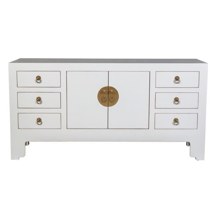 Meuble TV Chinois Fine Asianliving Snow White - Collection Orientique - W121xD37xH61 cm