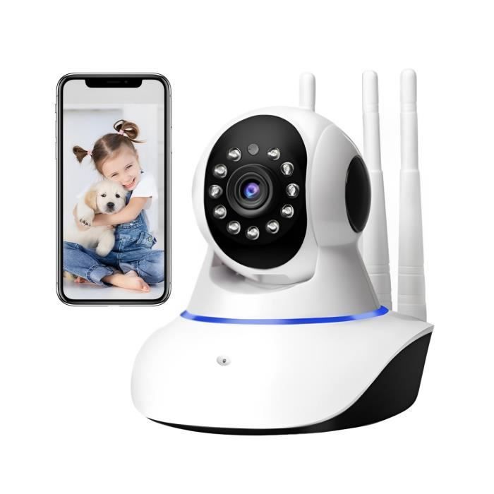 Caméra Surveillance WiFi 2MP Caméra de Surveillance Intérieure HD Détection de Mouvement Alertes Vision Nocturne