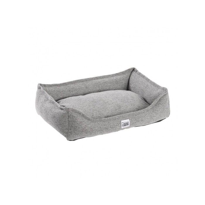 MON AMI LUKI - PANIER RECTANGLE - ANTI-DERAPANT - GRIS - CHIEN - 55 X 40 X 15 CM