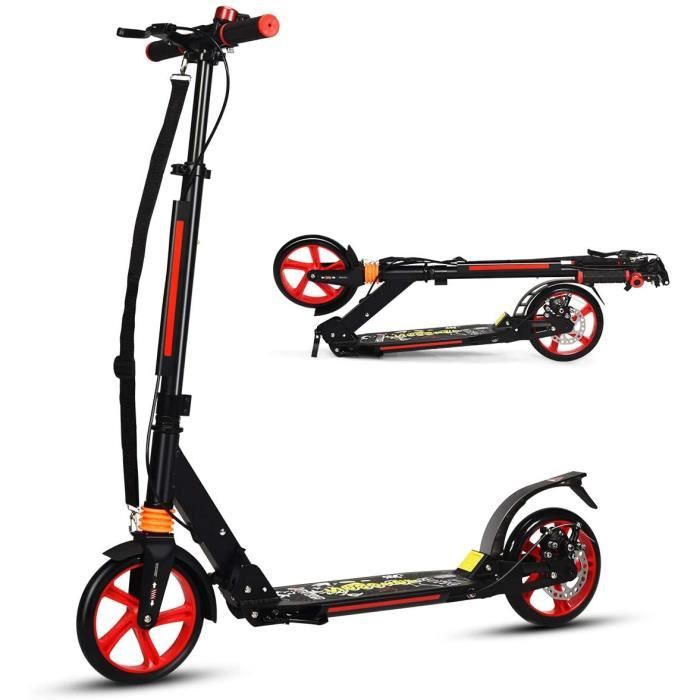 Costway Trottinette Pliable Avec Frein A 2 Roues Pour Enfant Plus De 8 Ans Hauteur Reglable En 3 Positions Fait En Alliage D Alumini Achat Vente Costway Trottinette Pliable Cdiscount