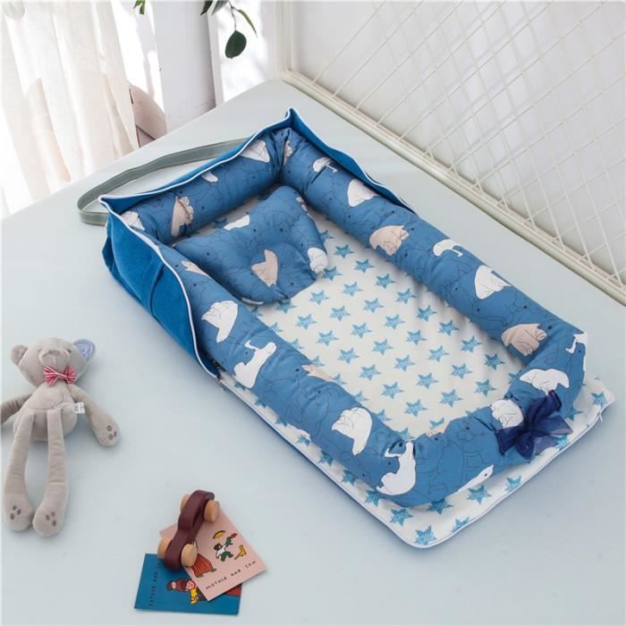 Lit Bebe Portable En Coton Reducteur De Lit Pliable Nid Pour Nouveau Ne Nourrisson De Voyage Lavable Berceau 0 2 Ans Ours Polaire Cdiscount Puericulture Eveil Bebe