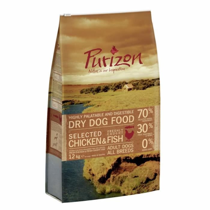 Purizon Adult Poulet Poisson Sans Cereales Pour Chien 4 Kg Cdiscount