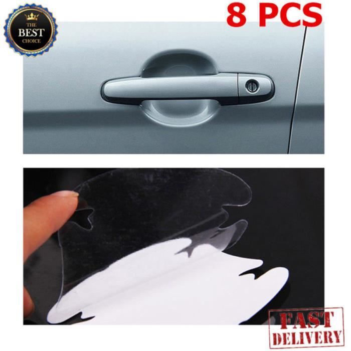 8 adhesif transparent de porte de voiture Poignee Paint Scratch Protector  Film de protection autocollant - Cdiscount Auto