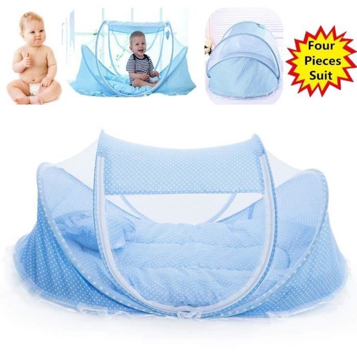/Ét/é b/éb/é voyage lit moustiquaire portable b/éb/é lit berceaux tente de lit pliable avec coton pad matelas sac de musique