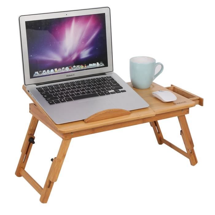 Table D Ordinateur Pliable Table En Bambou Prix Pas Cher Cdiscount