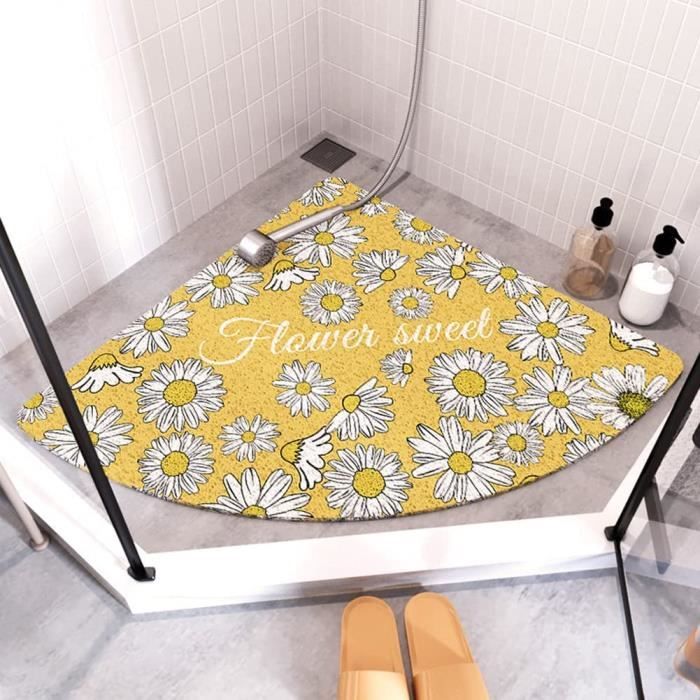 Tapis De Douche Incurvé Antidérapant - Polyester 30x60x100cm (Camel Et Autres Couleurs)