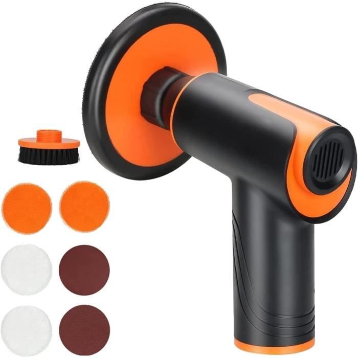 Polisseuse Excentrique Sans Fil NCONCO - Kit Avec 3 Vitesses (1300-2000 Tr/min), Batterie 5000 MAh, 9 Tampons Inclus