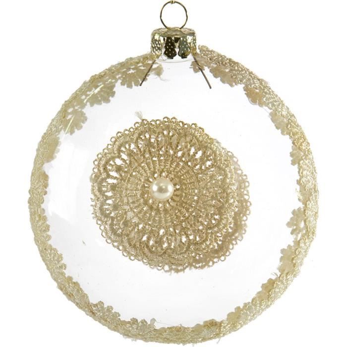 Boules de Noël,Verre,Transparent,10 x 10 x 10 cm[1168] Cdiscount Maison