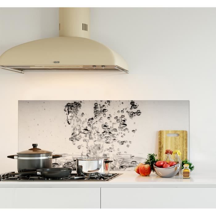 Credence De Cuisine Adhesive En Verre De Synthese Bulles D Air L 120 X H 50 Cm Achat Vente Credence Credence De Cusine Bulles Cdiscount