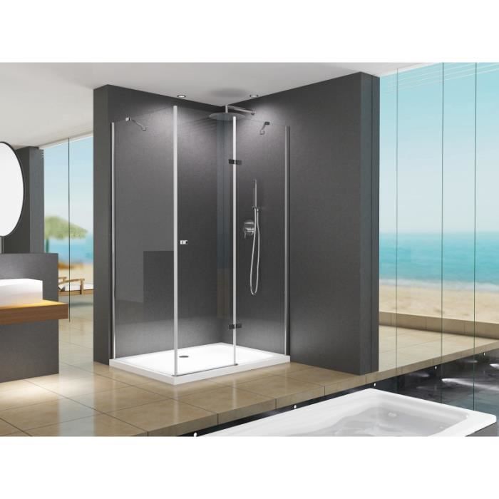 Cabine De Douche Anna En Angle 120 X 90 X 195 Cm 8 Mm En Verre