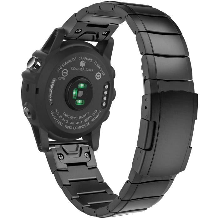 Bracelet Compatible avec Garmin Fenix 7X/6X/6X Pro/5X/5X Plus/3/3