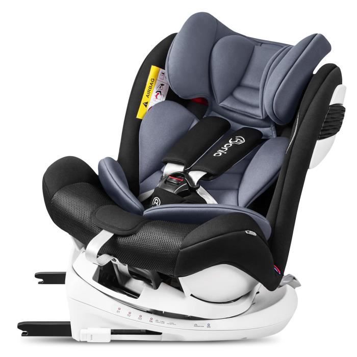 Bonio Siège Auto 360° Pivotant 0-36kg ISOFIX Groupe 0+1 2 3, Dos à la Route  jusqu'à 18kg Protection Latérale Bébé Noir - Achat / Vente siège auto Bonio Siège  Auto 360° Pivot - Cdiscount