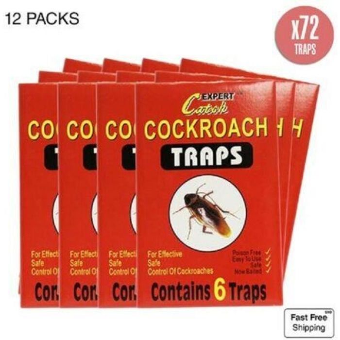 Lot de 72 Pieges à Cafard blattes Colle glue professionnel neuf.
