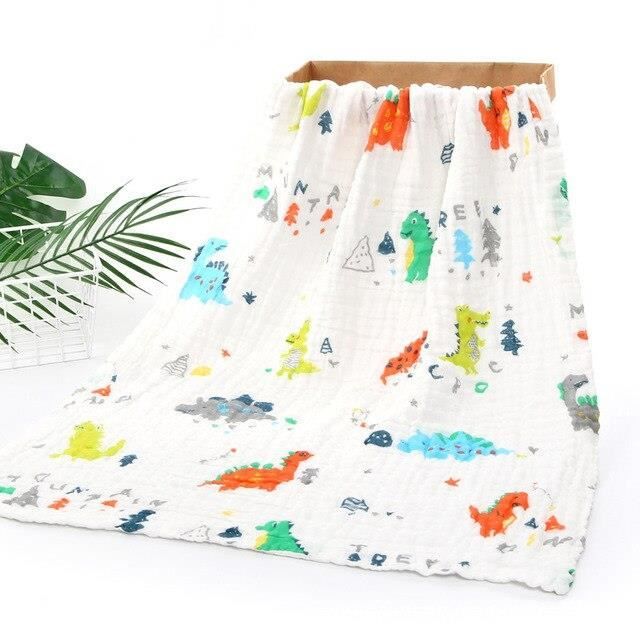 Peignoir De Bain En Gaze De Coton Doux Pour Enfant 6 Couches 105x105cm Pour Bebe Peignoir En Mousseline Couverture Cc Cdiscount Maison