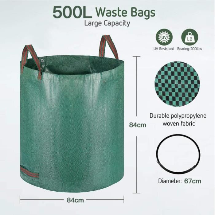 Sac poubelle 500l deals