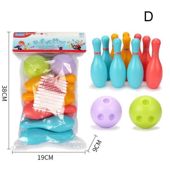 Jeu De Bowling Enfant Atoz – 10 Quilles Et 2 Balles – Multicolore – Dès 3 Ans – Adresse Et Coordination