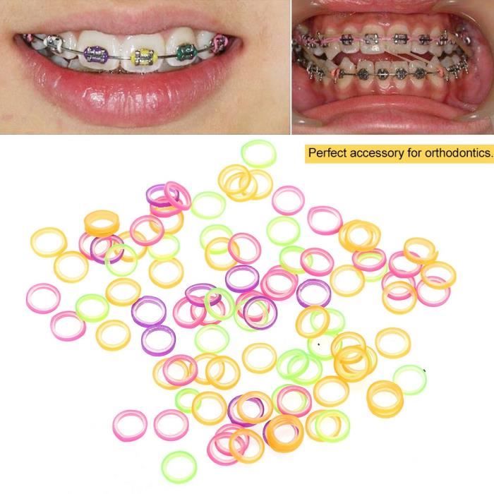 Dioche bande de caoutchouc orthodontique dentaire 40pcs bandes de caoutchouc  de ligature orthodontique dentaire multicolore - Cdiscount Au quotidien