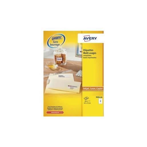 Etiquettes pour Imprimante MULTI 3 Blanc Droit 100 Volets 105 x 70 mm main image 1