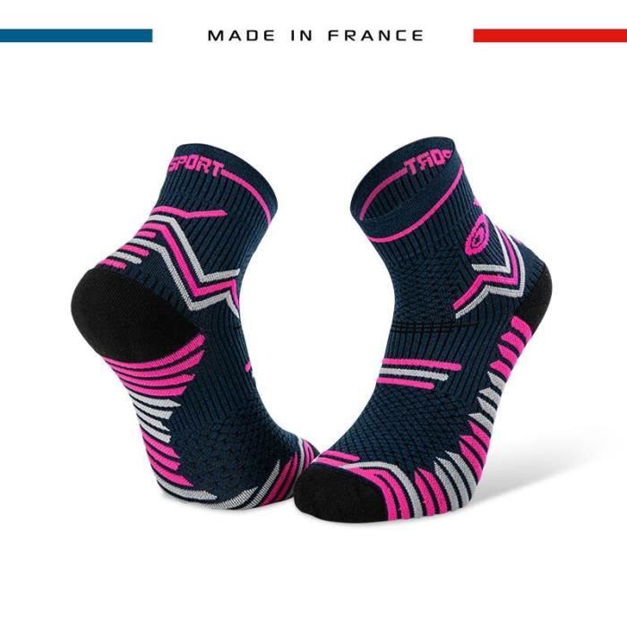 Chaussettes BV Sport Trail ultra - bleu/rose