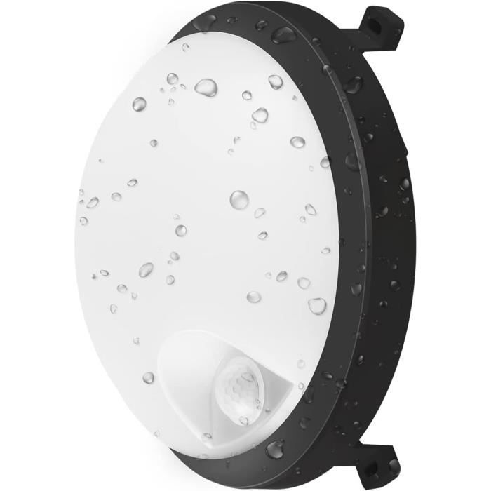 Plafonnier LED Avec Détecteur Mouvement - IP54, 12W, 3000K, Pour Salle De Bain Et Cuisine