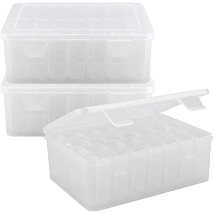 LIFKOME Lot De 3 Boîtes De Rangement Transparentes En Plastique Pour