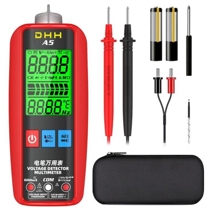 Multimètre Numérique Intelligent HT93 - Détection NCV, Plage Automatique, Lampe Torche, Arrêt Auto - Pour électriciens, Bricoleurs