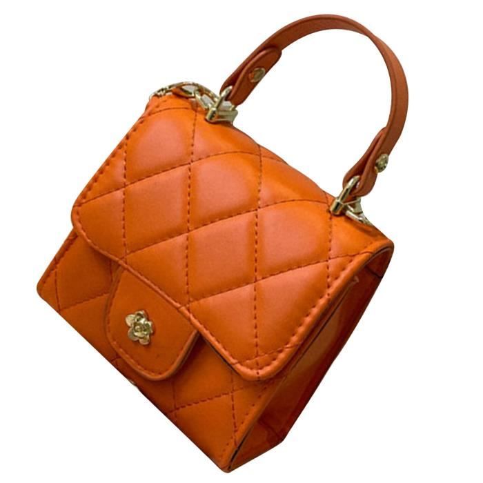 Sac à bandoulière tendance à 3 couches avec motif diamant et grande ca