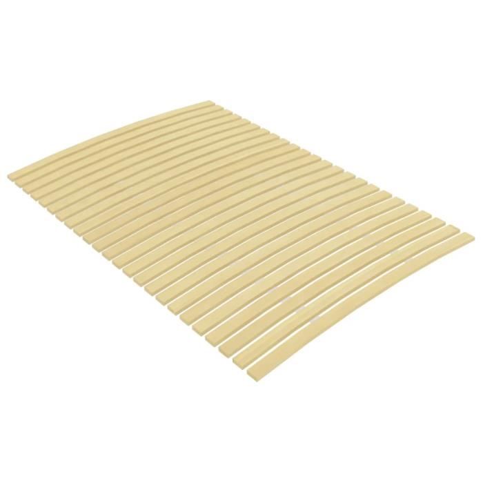 Sommier à lattes - DILWE - 120x200 cm - Bois de peuplier - 24 lattes - Pliable
