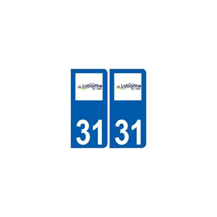 31 Bagnères de Luchon logo ville autocollant plaque stickers droits