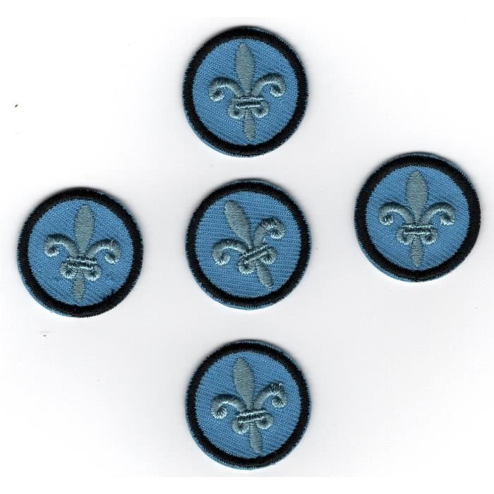 Patch Thermocollant Fleur De Lys - Brodé 8x6 Cm - Polyester - Pour Vêtements, Sacs, Casquettes