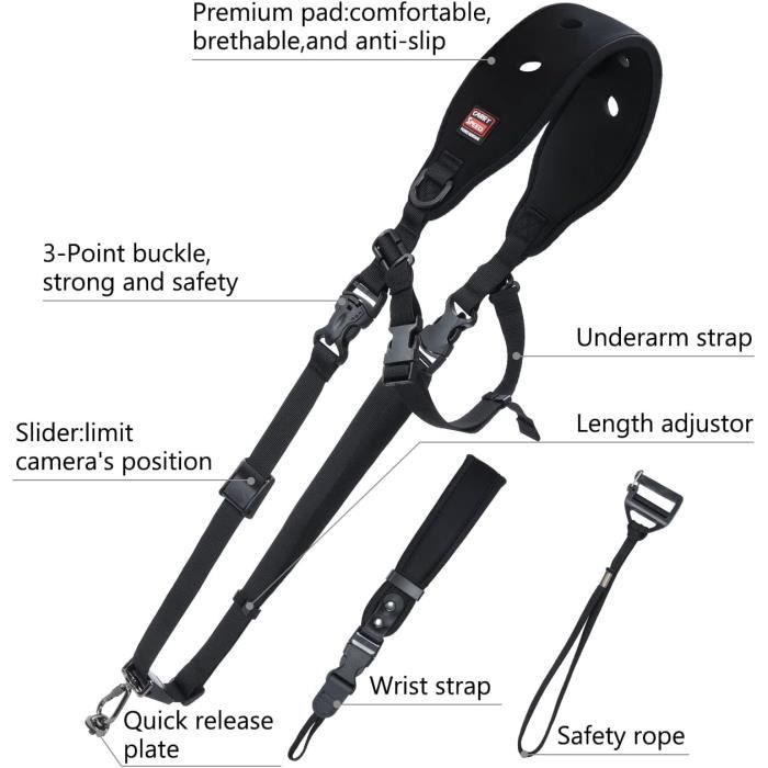Ensemble de Sangle d'épaule et dragonne pour Appareil Photo Airminti